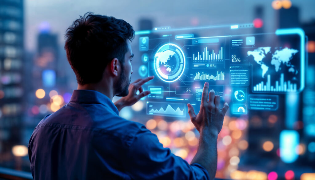 dynamics 365 futuristic technology hologram