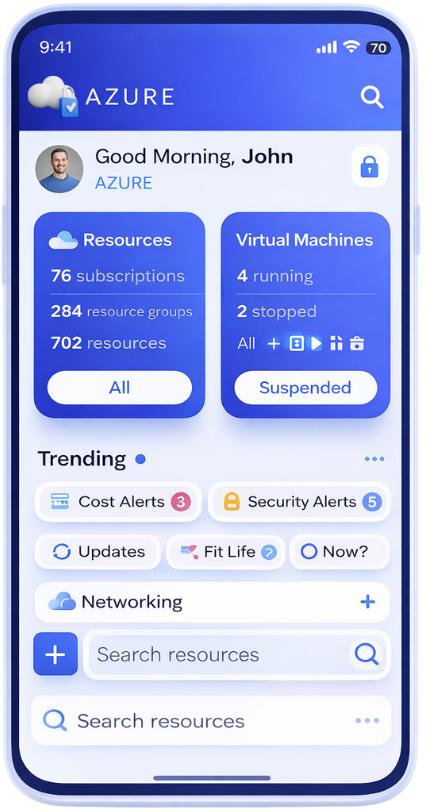Azure Cloud Dashboard for Resources