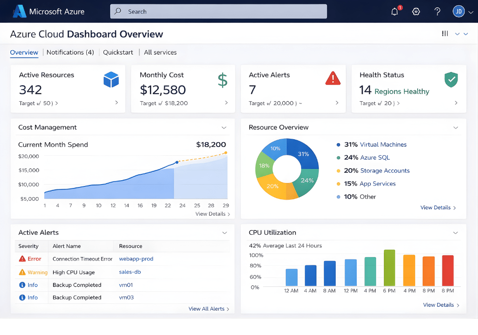 Azure Dashboard Overview