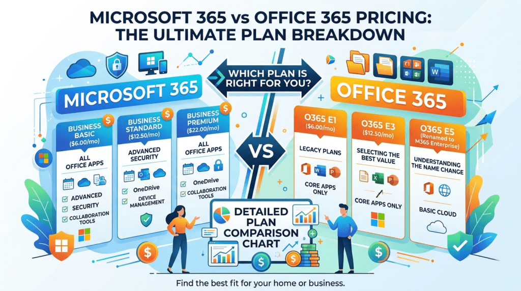 Microsoft 365 vs Office 365 Pricing Detailed Plan Breakdown
